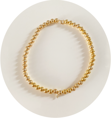 8MM Collar GoldBall 1-2 Iniciales