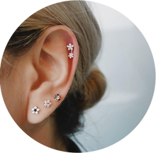 Load image into Gallery viewer, Mini Pendientes pegados Flor