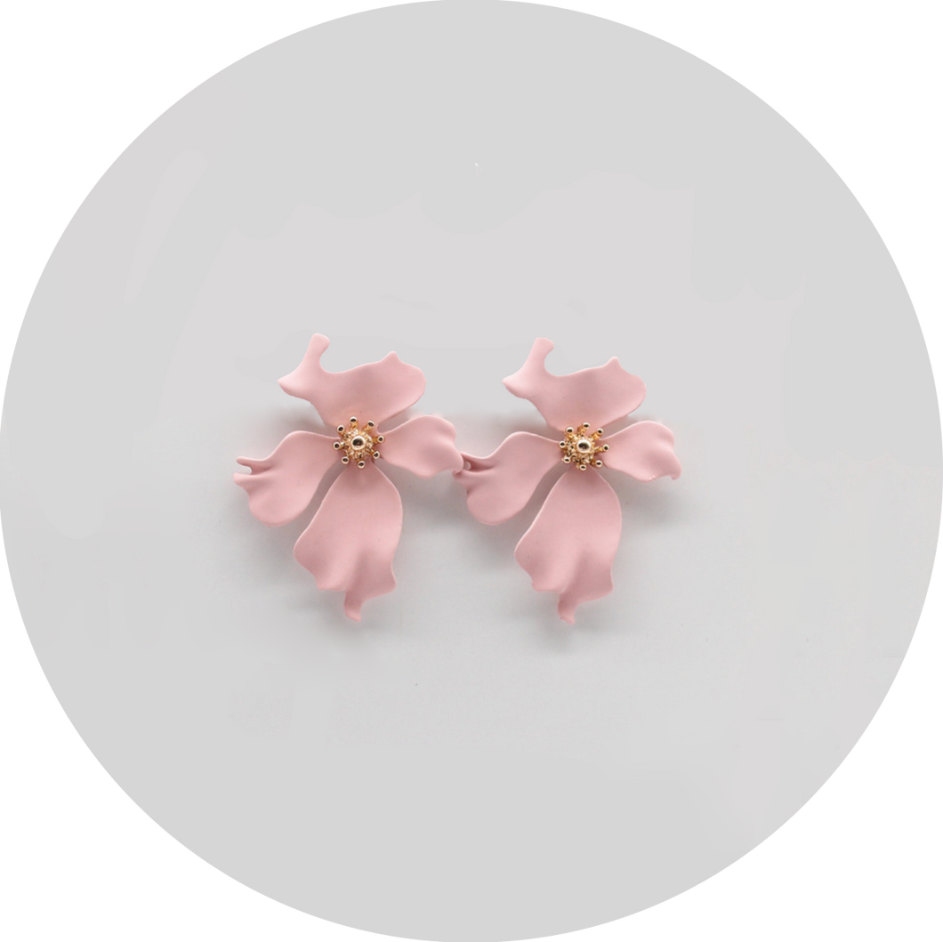 Pendientes Kiu Rizados Rosas