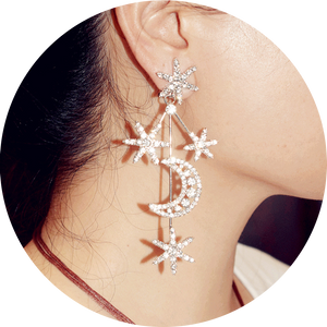 Pendientes Luna y Estrellas