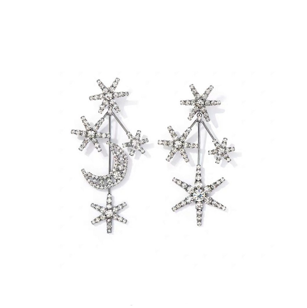 Pendientes Luna y Estrellas