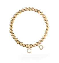Load image into Gallery viewer, 8MM Pulsera GoldBall 1-2 Iniciales