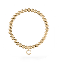 Load image into Gallery viewer, 8MM Pulsera GoldBall 1-2 Iniciales