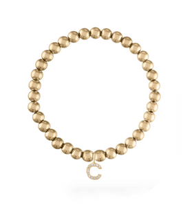 8MM Pulsera GoldBall 1-2 Iniciales