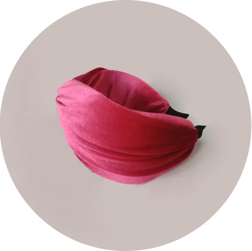 Turbante rosa terciopelo