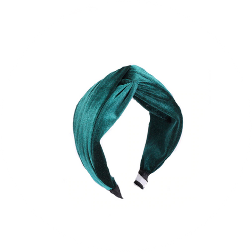 Turbante verde terciopelo