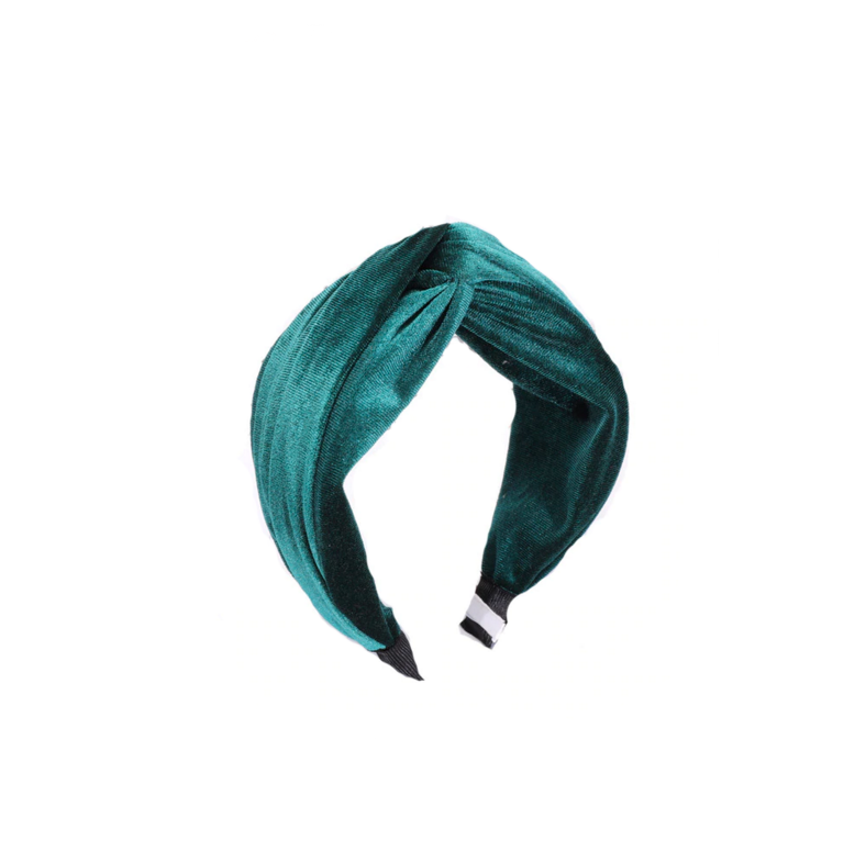Turbante verde terciopelo