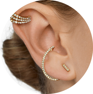 Pendientes Yedra Blancos