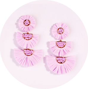 Pendientes Yuka Largos Morados