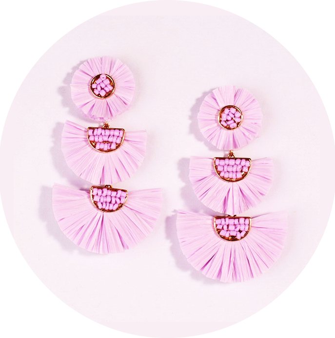 Pendientes Yuka Largos Morados