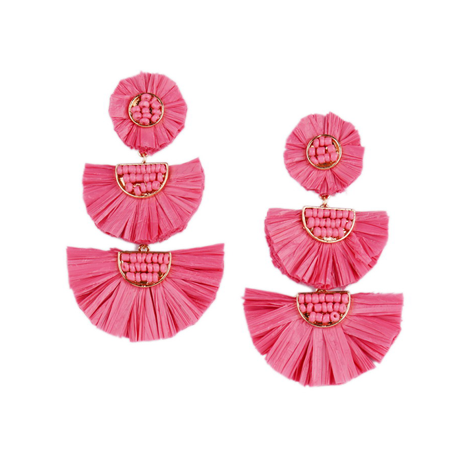 Pendientes Yuka Largos Fresa