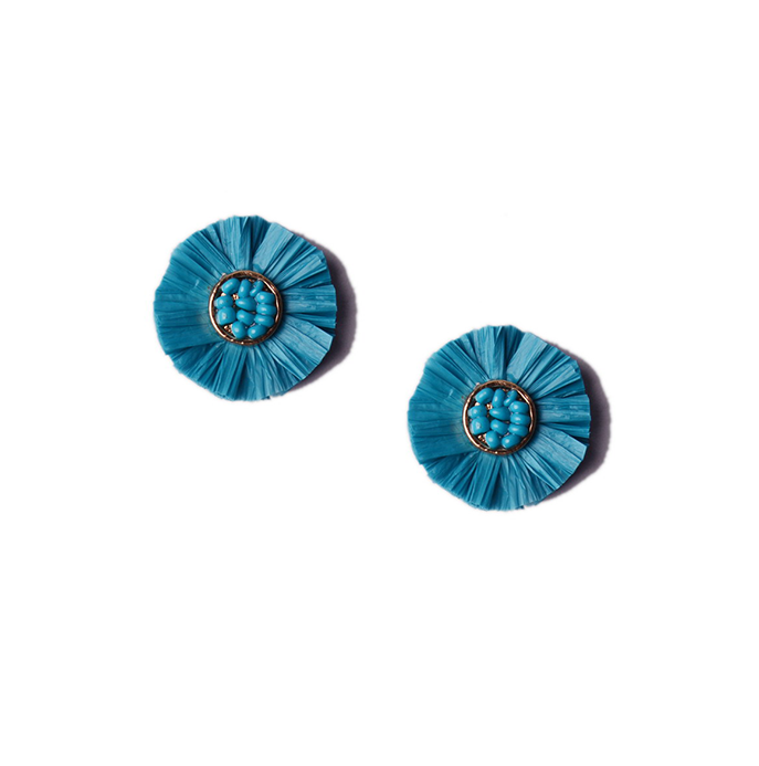 Pendientes Yuka Pequeños Agua Marina